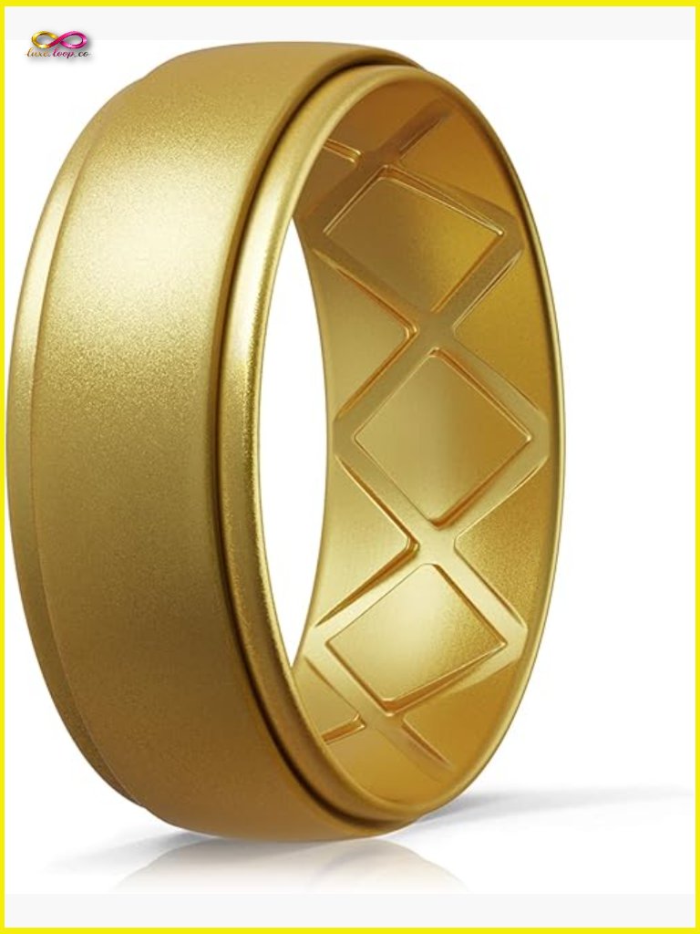 Silicone Wedding Band Ergonomic Breathable Design Active Lifestyle Essential